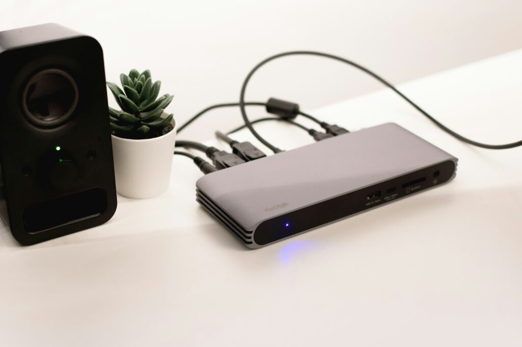 black and gray rectangular device
