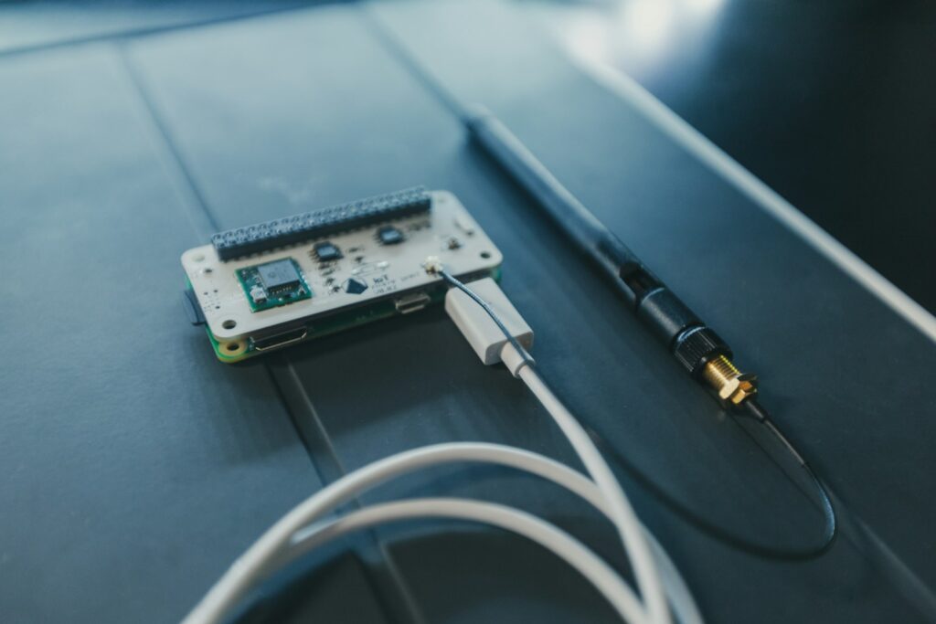 white and black circuit board