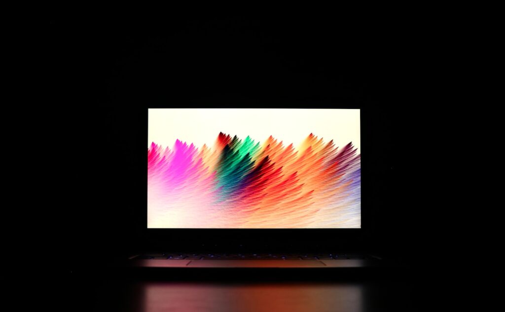 black flat screen computer monitor